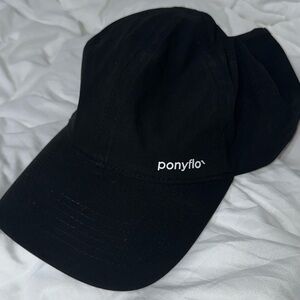 Black Ponyflo Cap